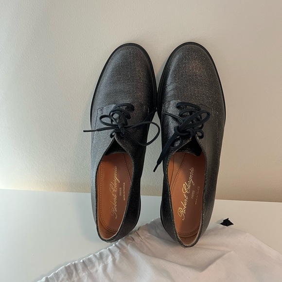 Robert Clergerie women’s black glitter loafer size 37.5 - Picture 7 of 9